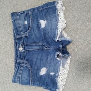 Trendy jean shorts for 9-10 year old girl.